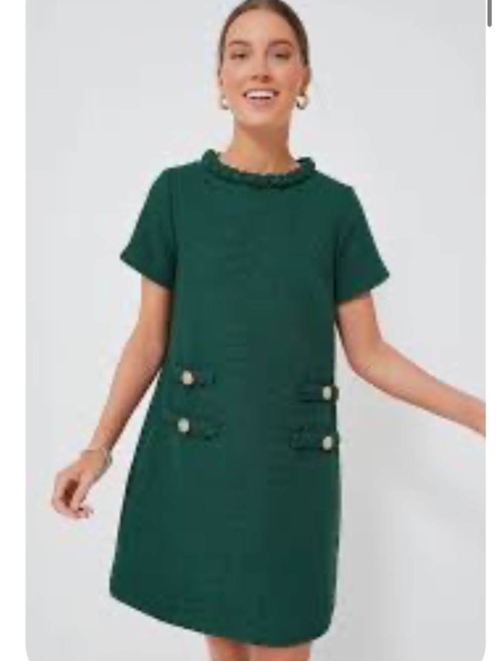 Tuckernuck Jackie Tweed Dress Hunter Green XXL